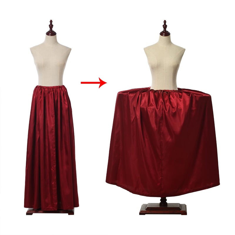 GRACEART Women's Victorian Bustle Hoop Skirt Crinoline Cage Pannier - Image 5
